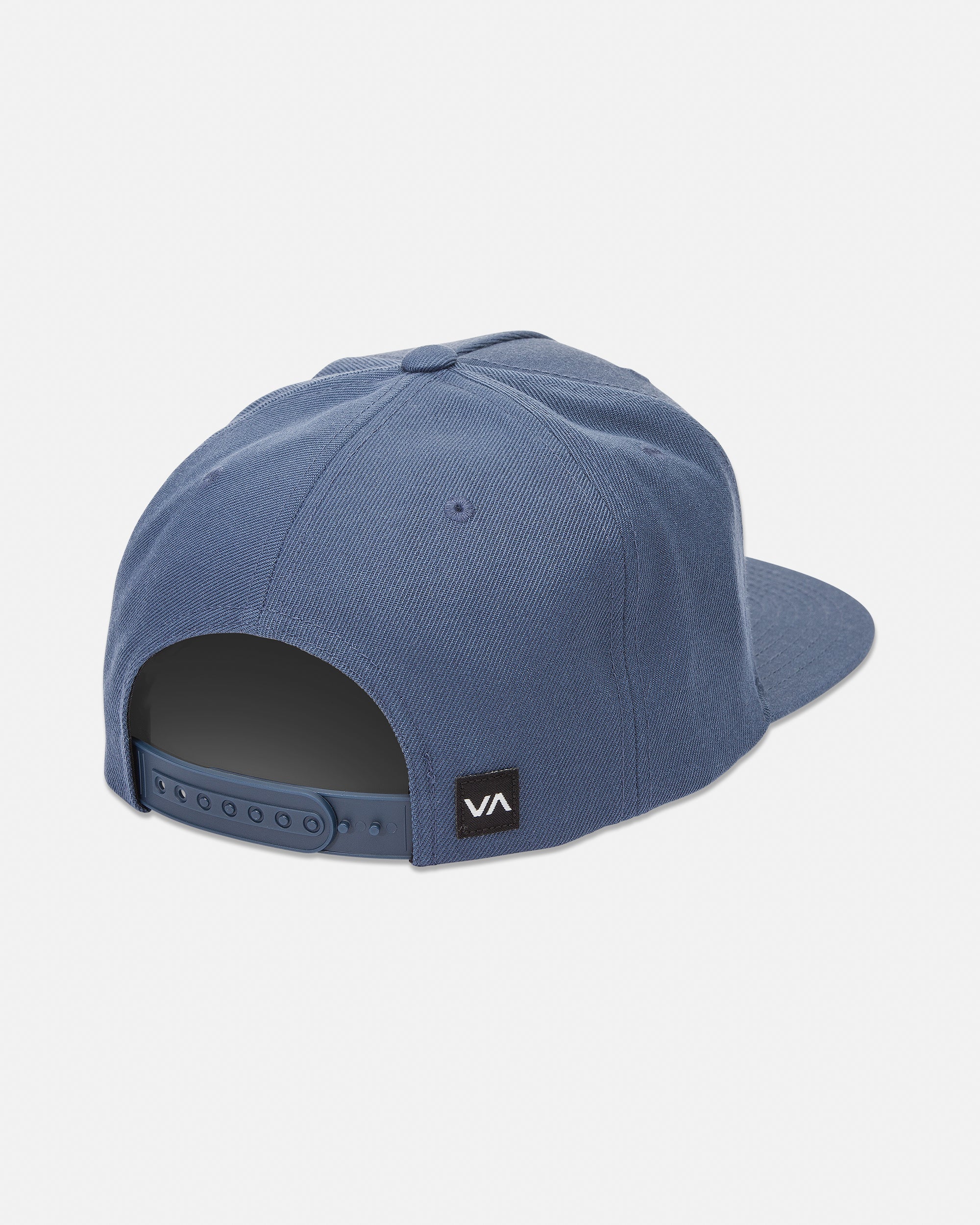 RVCA Commonwealth DLX Snapback Uomo - Cappello Twill Misto Lana, Visiera Piatta, Toppa In Pelle, Blu Navy Vintage