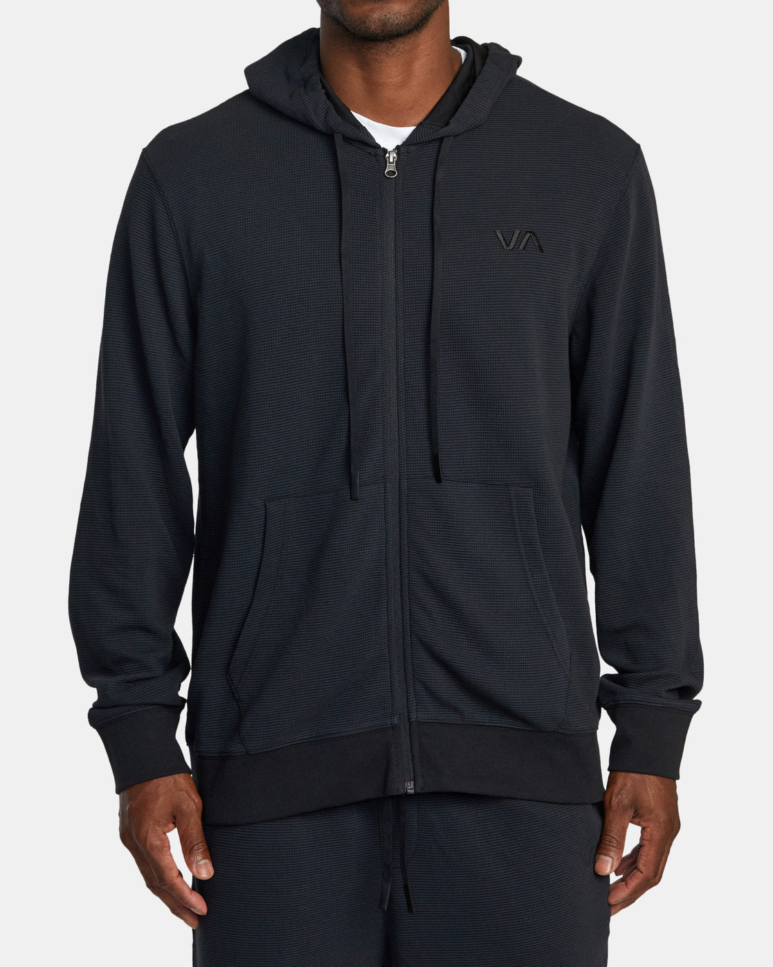 C-Able Waffle Knit Zip-Up Hoodie - Black – RVCA.com