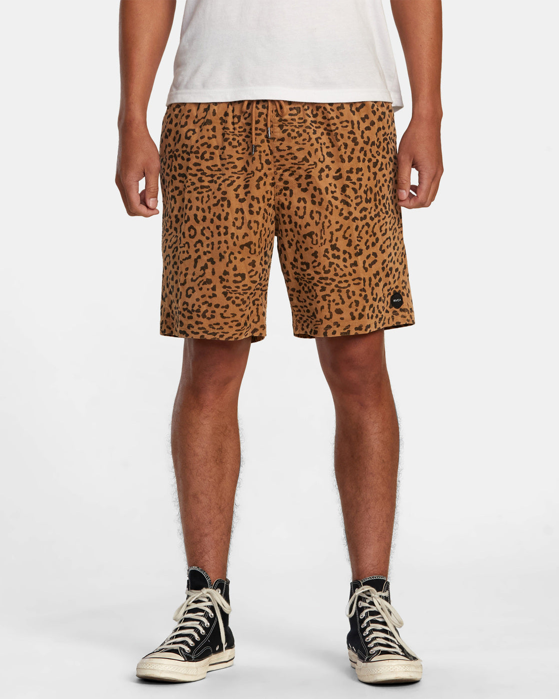 Escape Elastic Waist Corduroy Shorts 17” - Cheetah