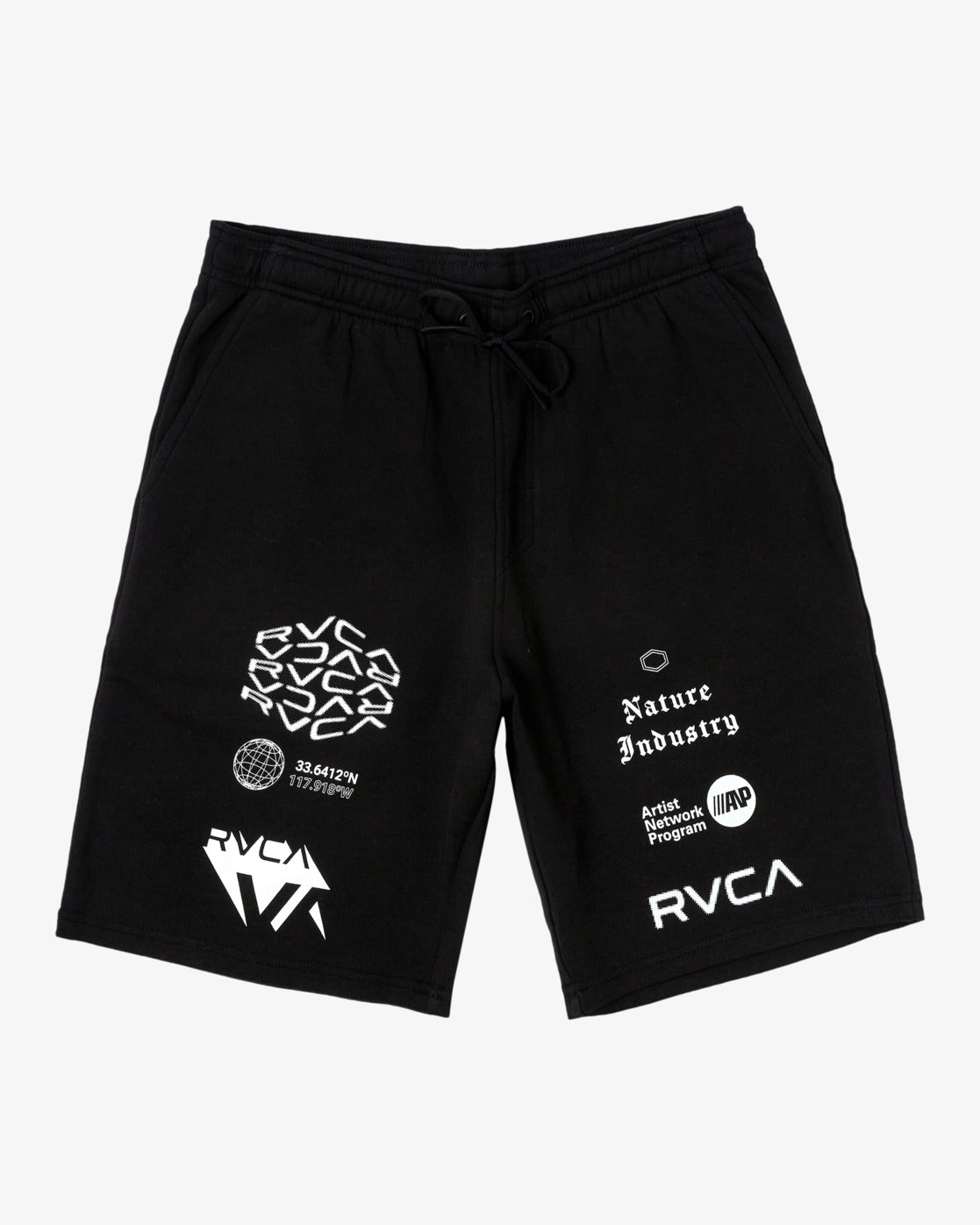 VA Sport 19 Sports Sweat Shorts - Black/White