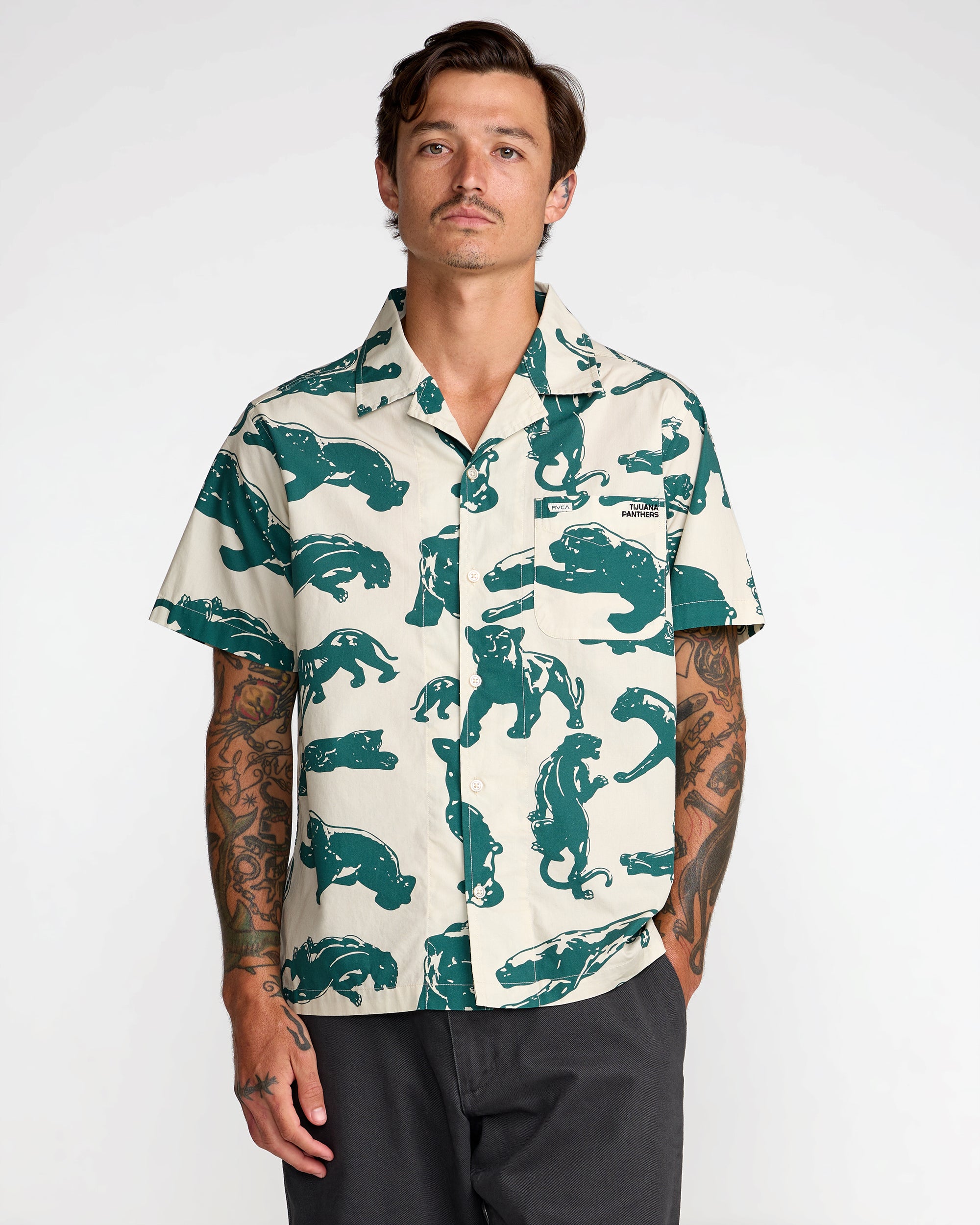 TJP All Over Short Sleeve Shirt - RVCA