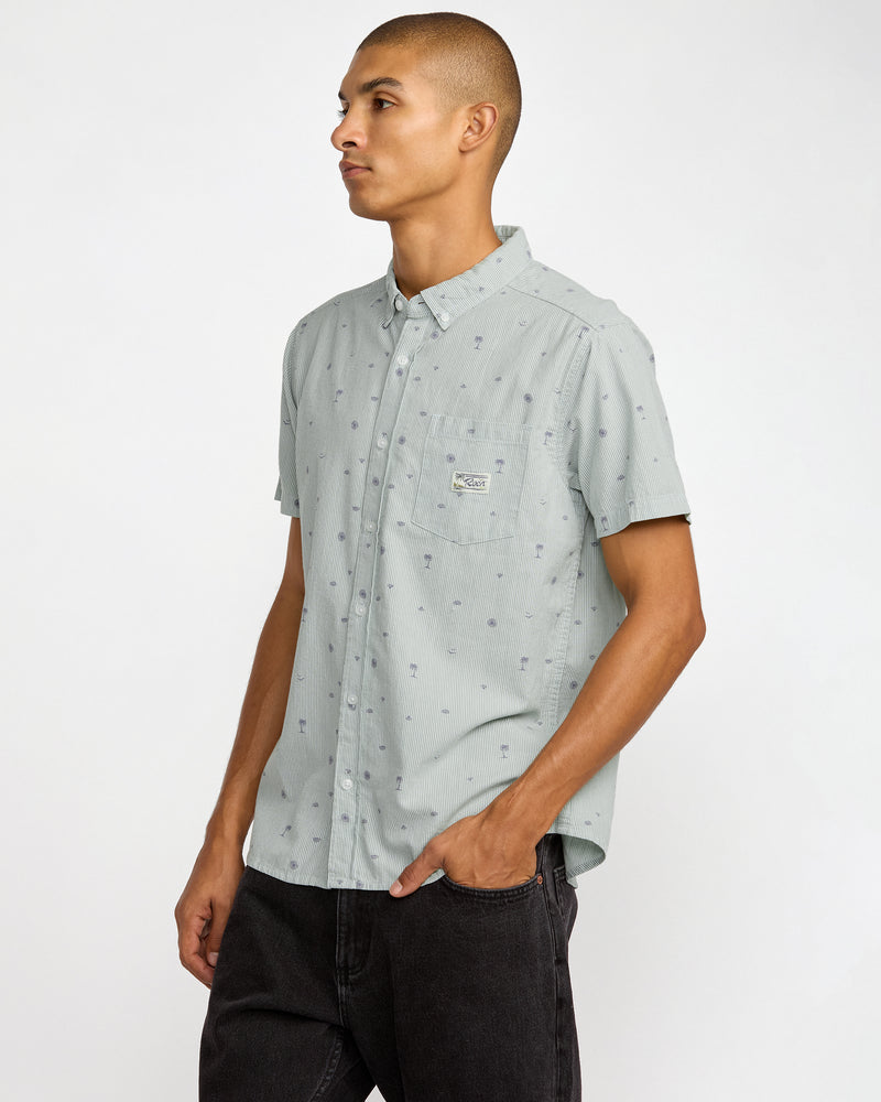 Exotica Seersucker Long Sleeve Tee - RVCA