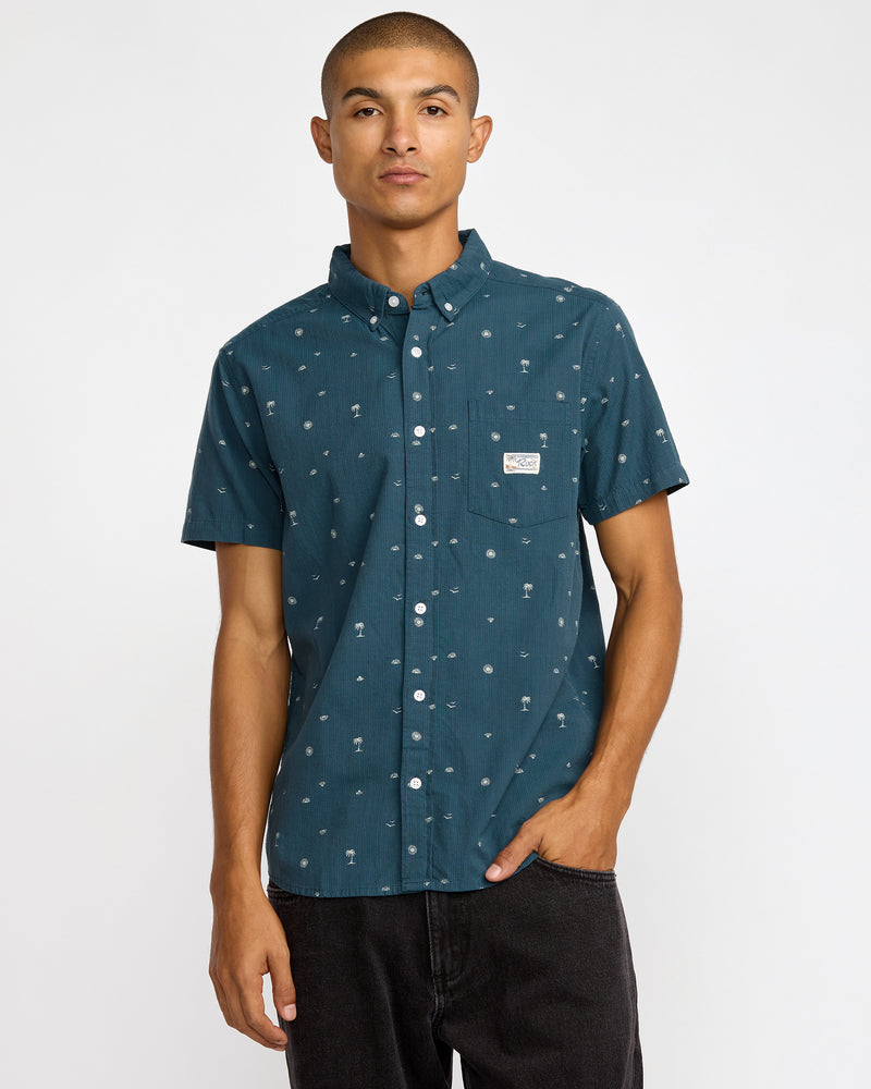 Exotica Seersucker Short Sleeve Shirt - RVCA