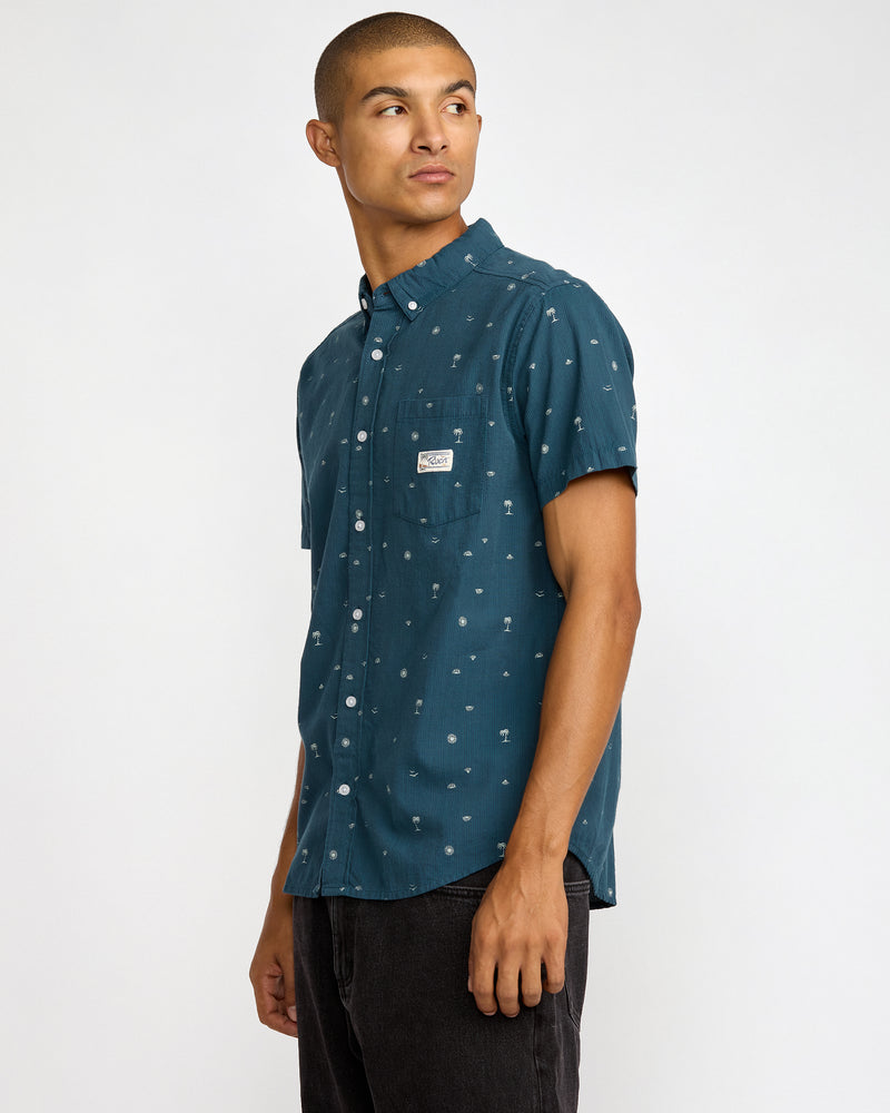 Exotica Seersucker Short Sleeve Shirt - RVCA