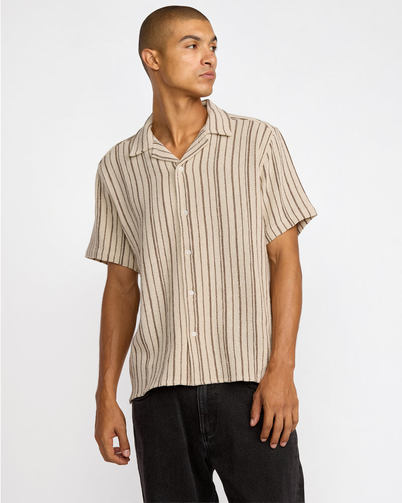 VAcancy Stripe Short Sleeve Shirt - RVCA