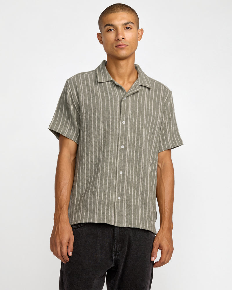 VAcancy Stripe Short Sleeve Shirt - RVCA