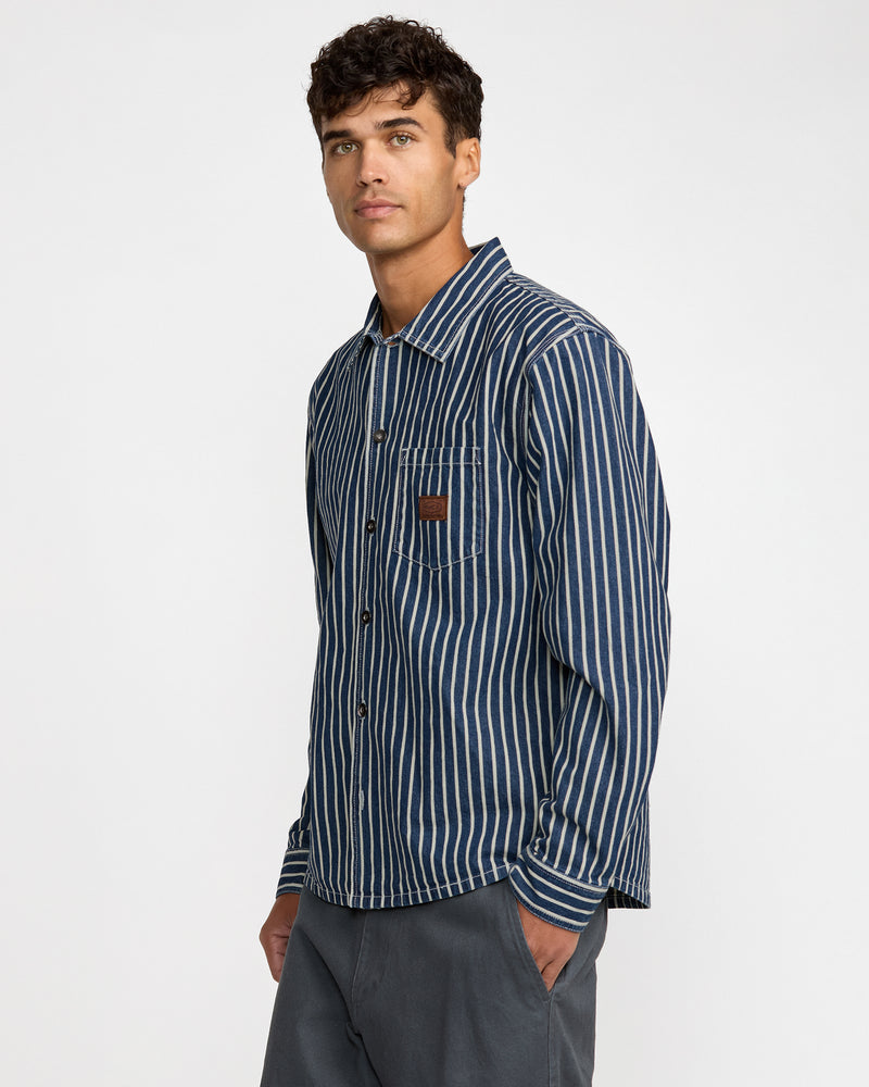 Dayshift Hickory Overshirt - RVCA
