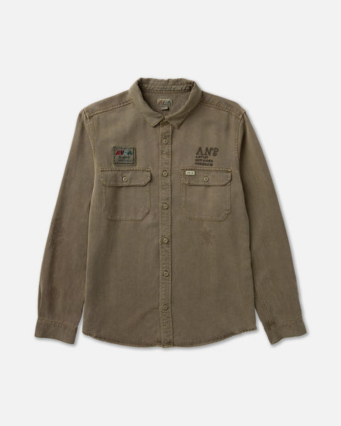 Mel G Moon Flower Long Sleeve Shirt- RVCA