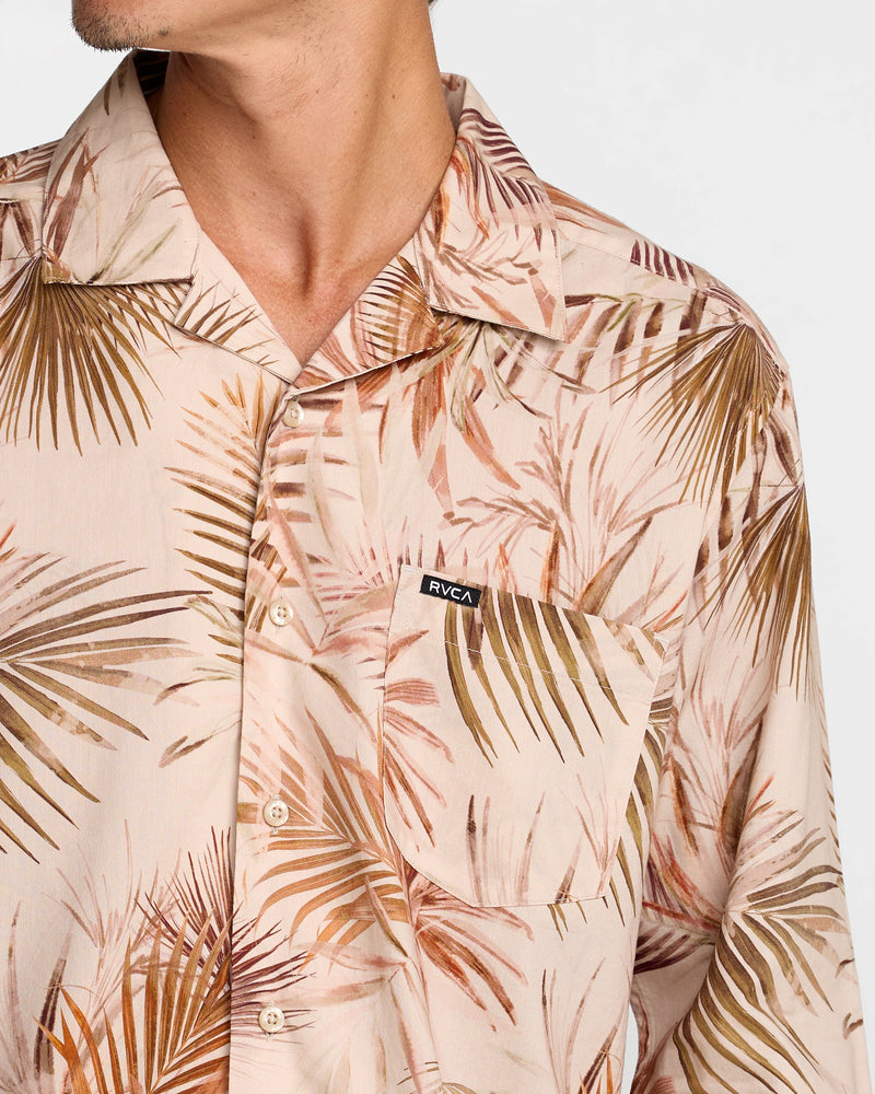 Mel G Palm Long Sleeve Shirt- RVCA