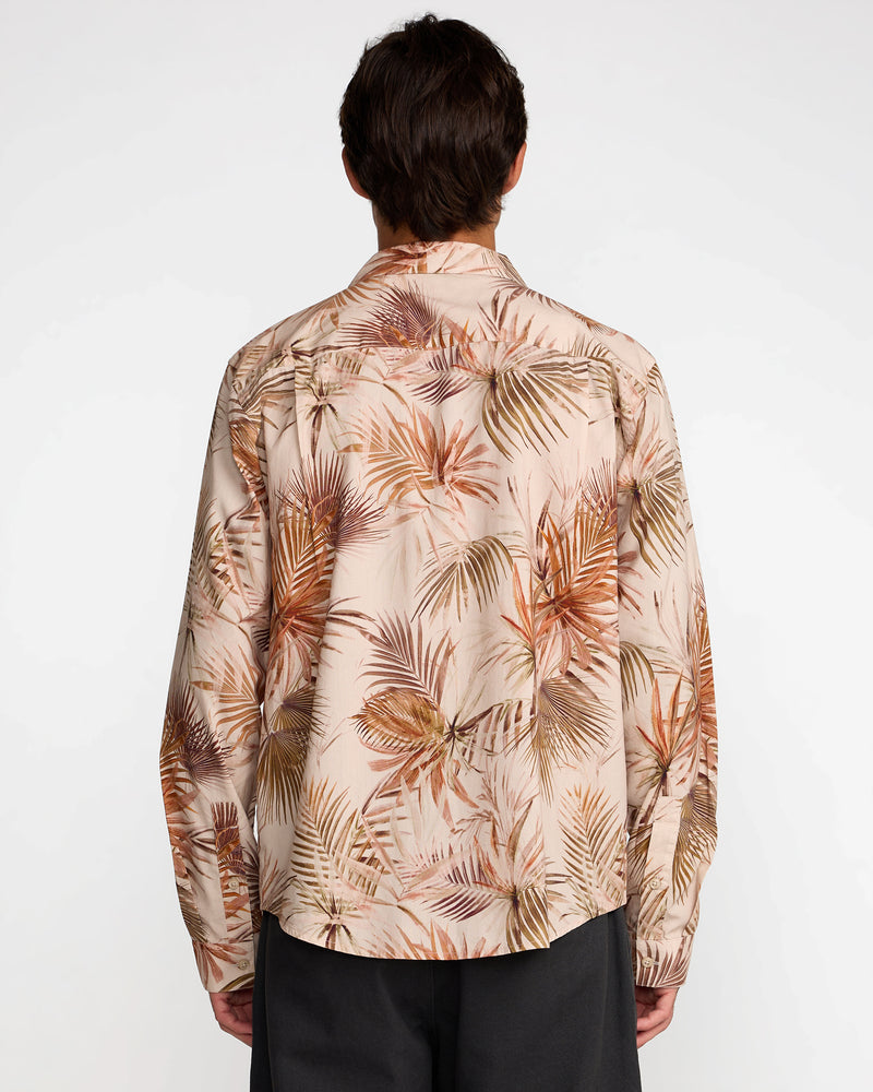 Mel G Palm Long Sleeve Shirt- RVCA