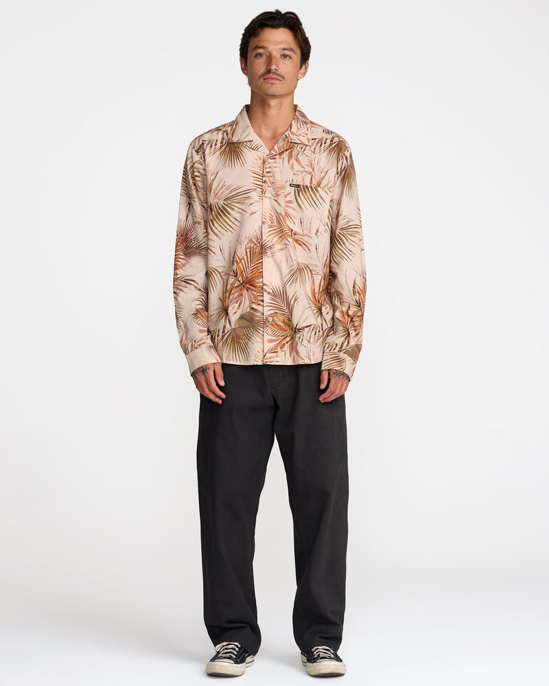 Mel G Palm Long Sleeve Shirt- RVCA