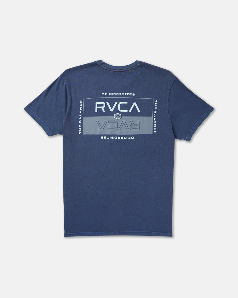 Double Bar Split Tee-RVCA