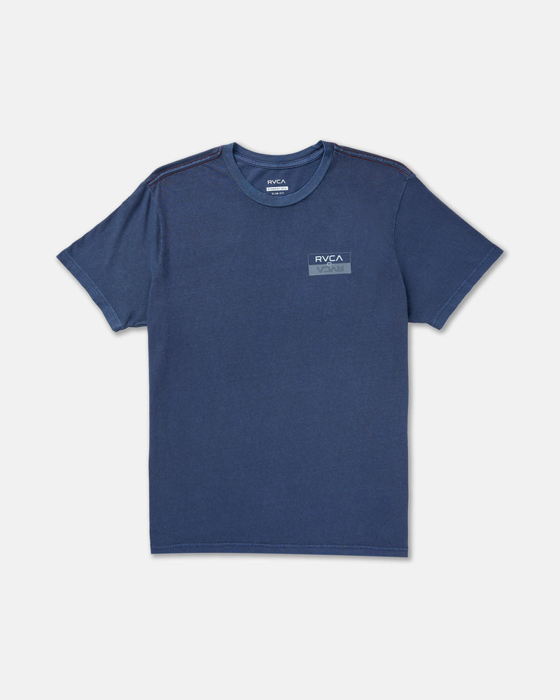 Double Bar Split Tee-RVCA