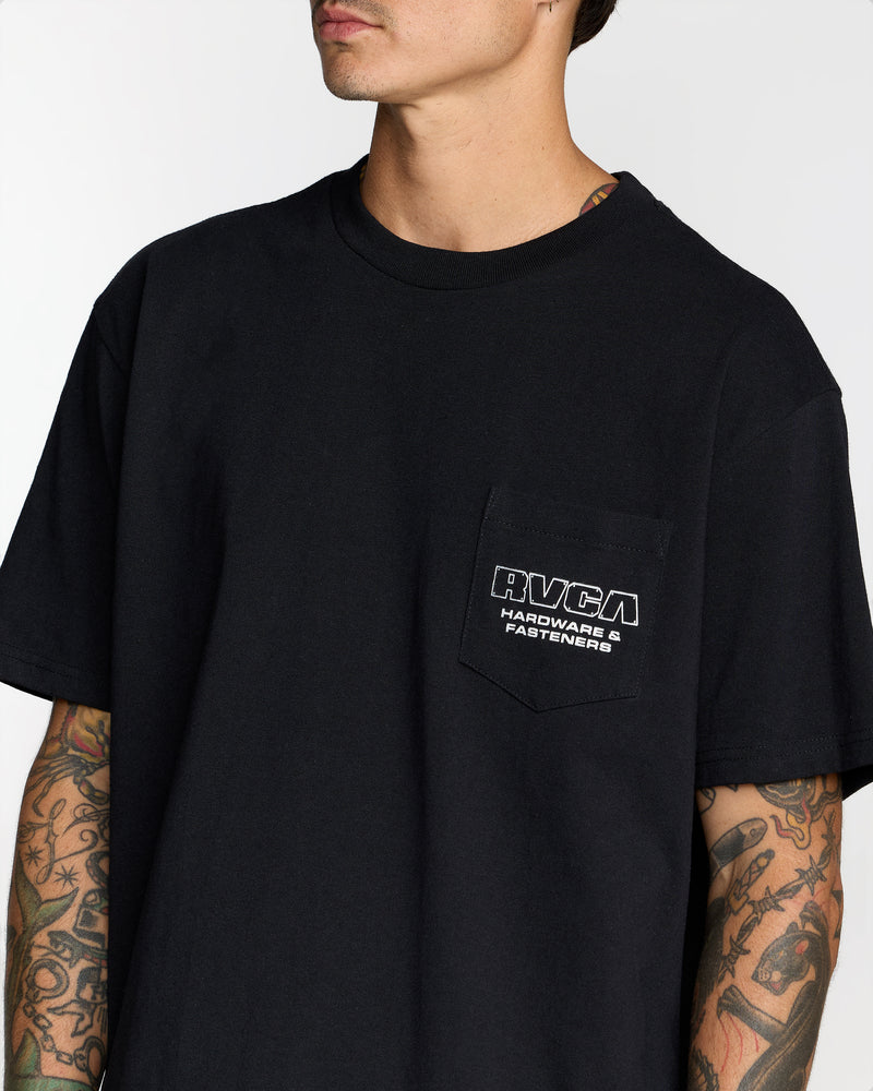 RVCA Fasteners Pocket Short Sleeve Tee - RVCA