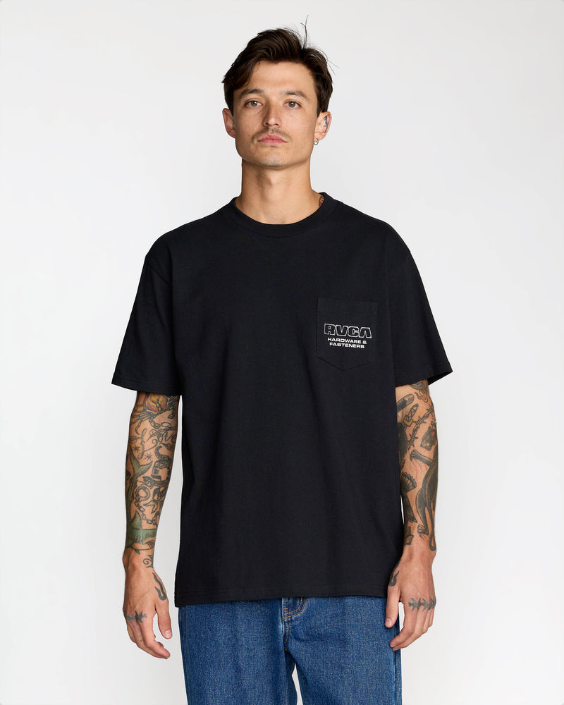 RVCA Fasteners Pocket Short Sleeve Tee - RVCA