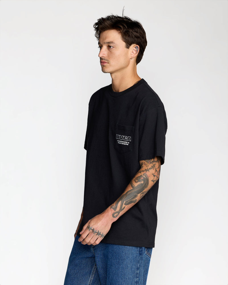 RVCA Fasteners Pocket Short Sleeve Tee - RVCA