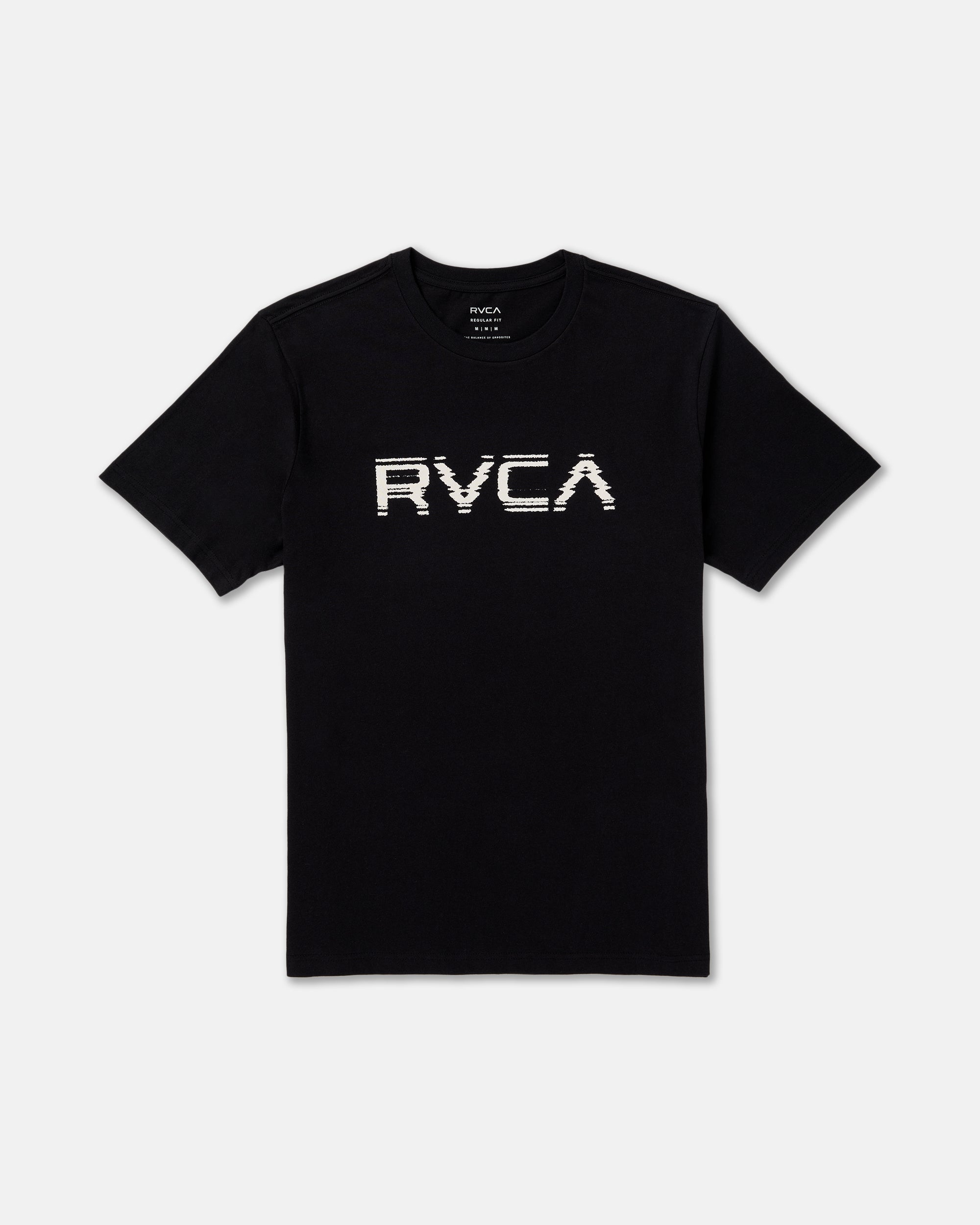 (取寄) ルーカ メンズ ビッグ ショート スリーブ ティー RVCA men RVCA Big RVCA Short Sleeve Tee Black/White Big RVCA Glitch Short Sleeve Tee - RVCA