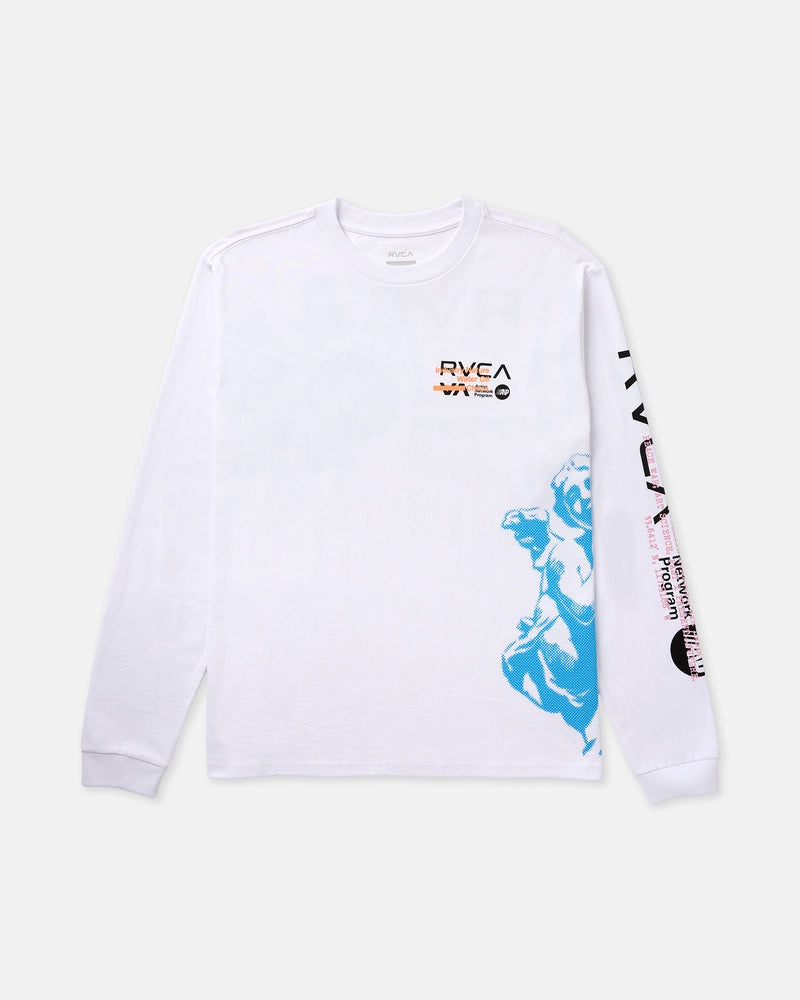 Overprint Long Sleeve Tee- RVCA