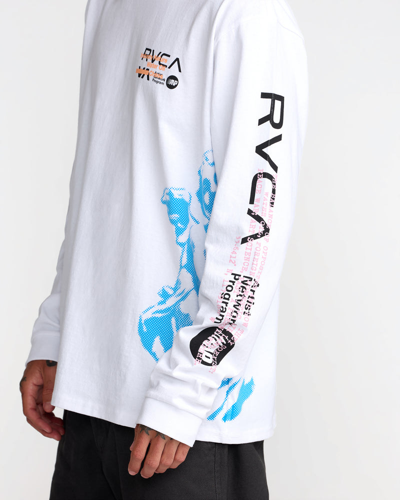 Overprint Long Sleeve Tee- RVCA