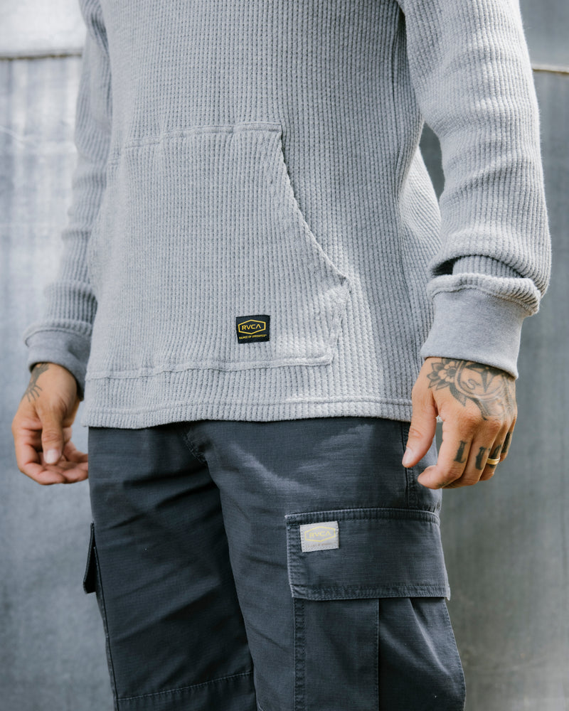 Dayshift Thermal Hooded Henley-RVCA