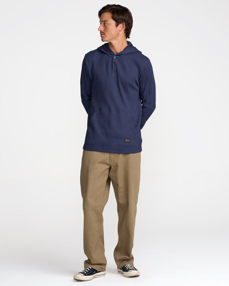 Dayshift Thermal Hooded Henley- RVCA