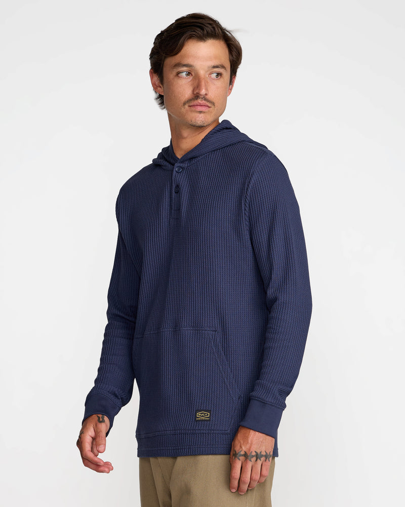 Dayshift Thermal Hooded Henley- RVCA