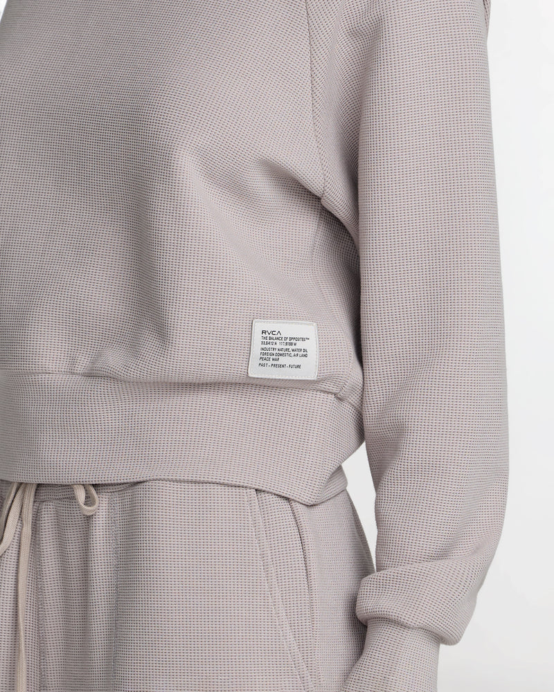 Sofie Waffle Mock Neck- RVCA