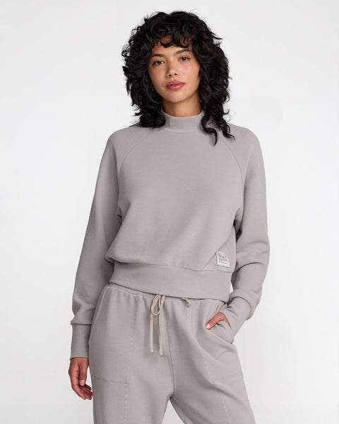 Sofie Waffle Mock Neck- RVCA