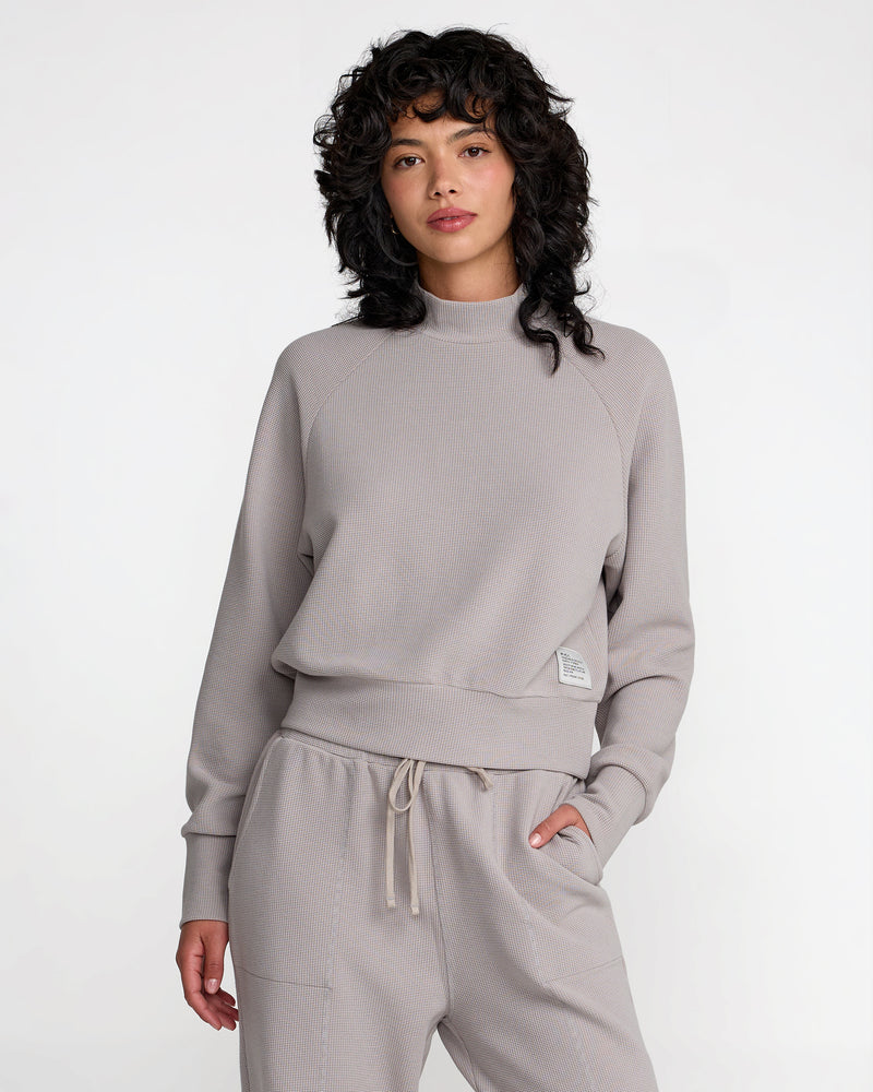 Sofie Waffle Mock Neck- RVCA