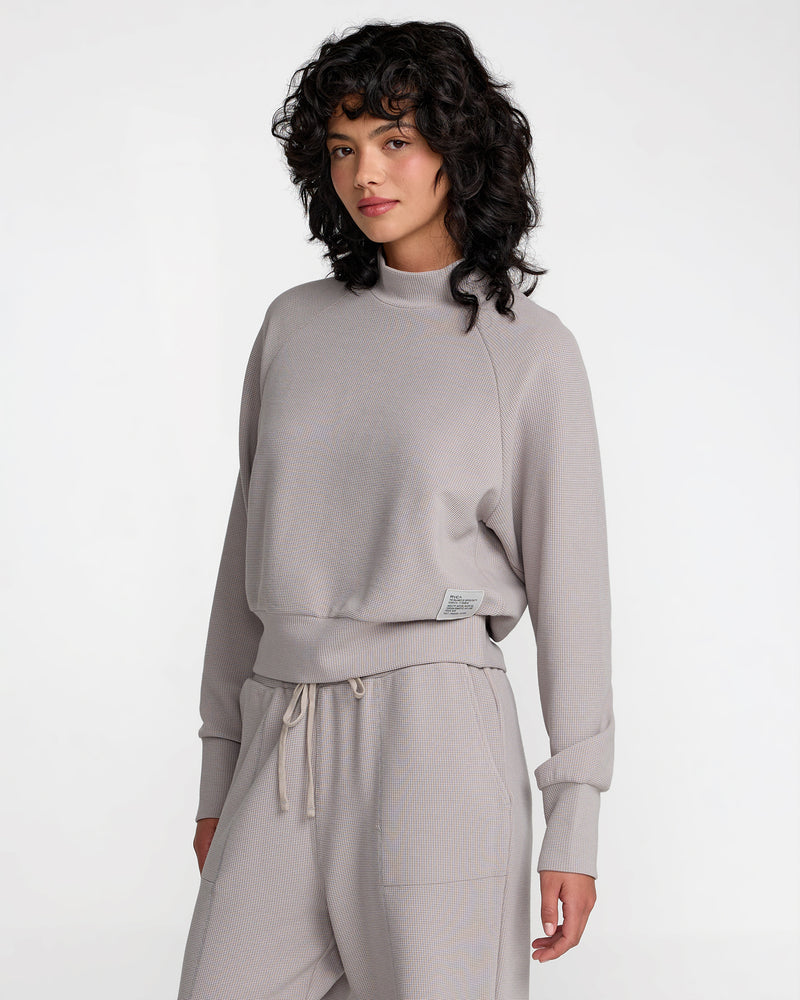 Sofie Waffle Mock Neck- RVCA