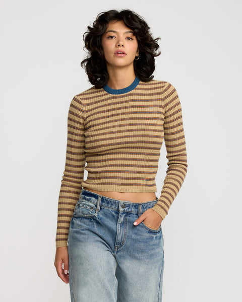 Bond Stripe Long Sleeve Sweater - RVCA