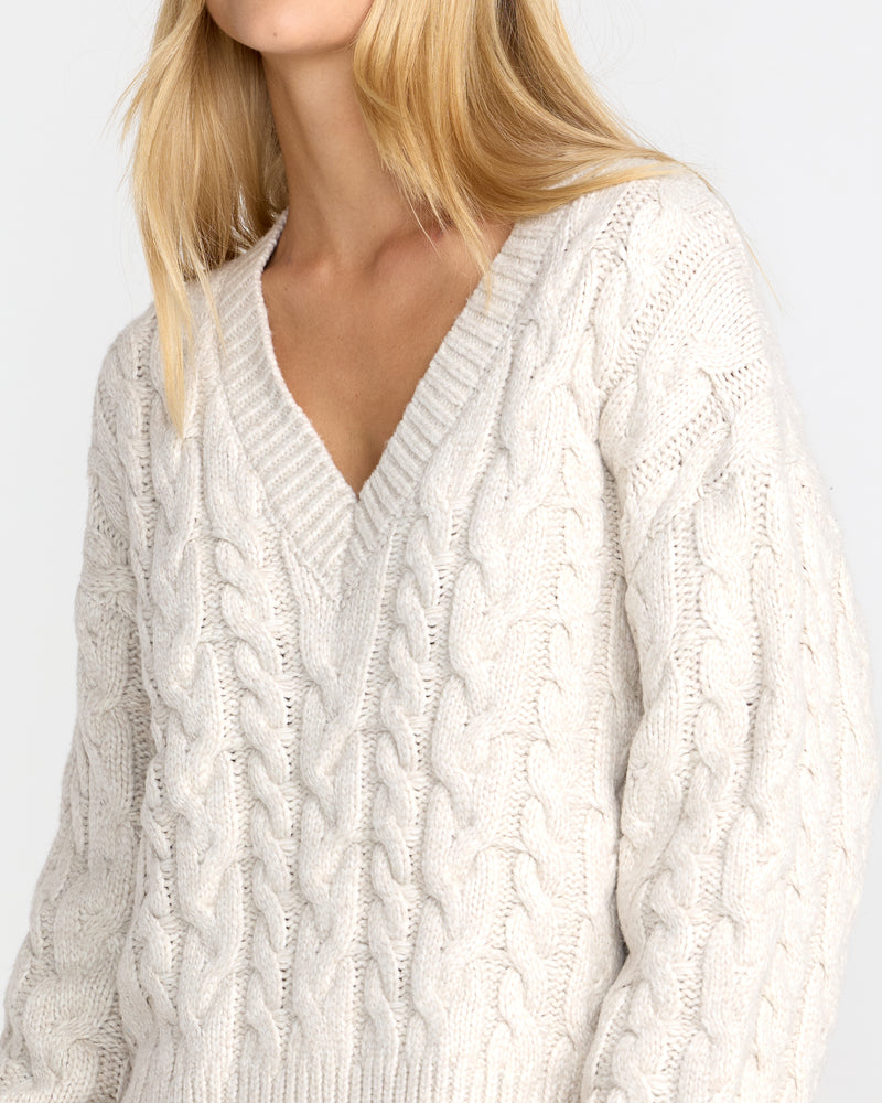 Cable V Neck Sweater - RVCA