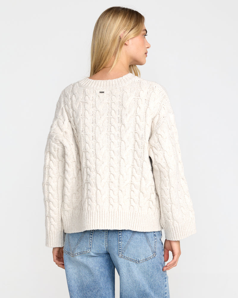 Cable V Neck Sweater - RVCA