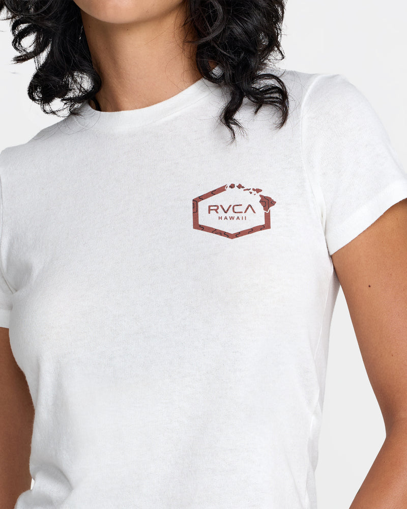 Hawaii Hex 411 Tee- RVCA