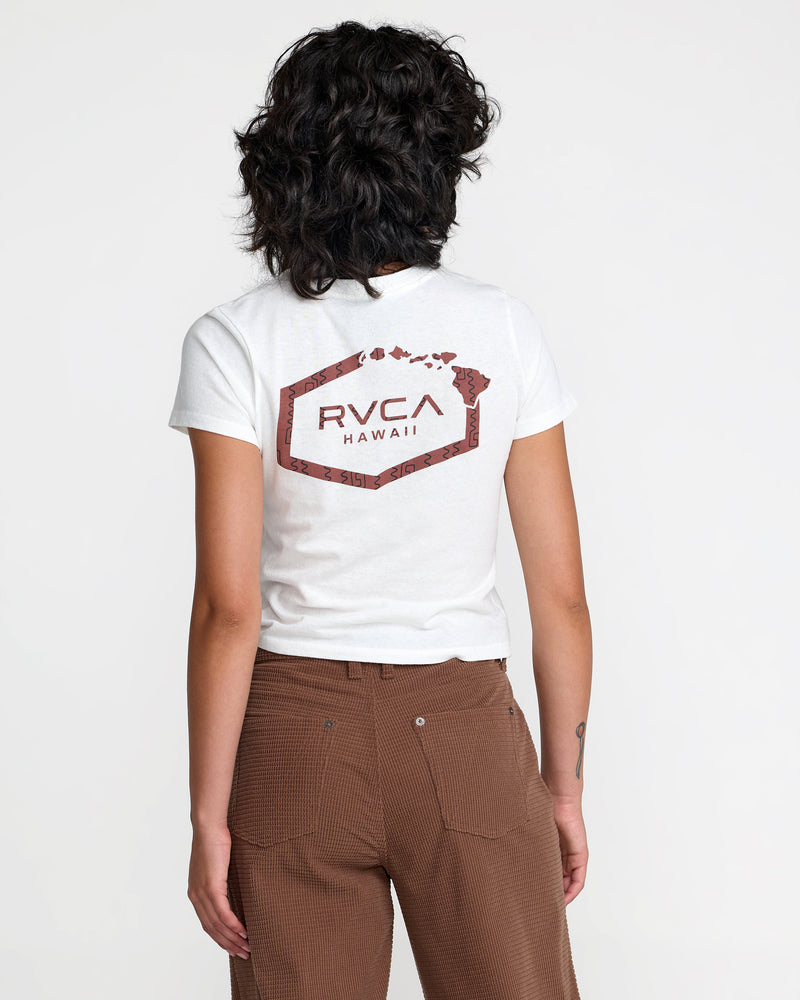 Hawaii Hex 411 Tee- RVCA
