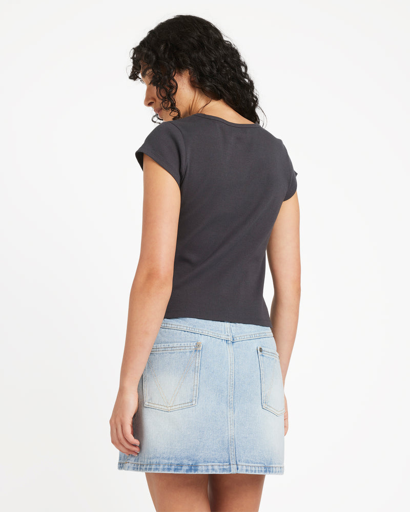 Ribbed Slim Tee- RVCA