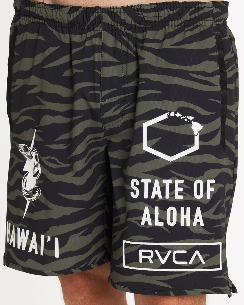 Hawaii Yogger Stretch 17" Short- RVCA