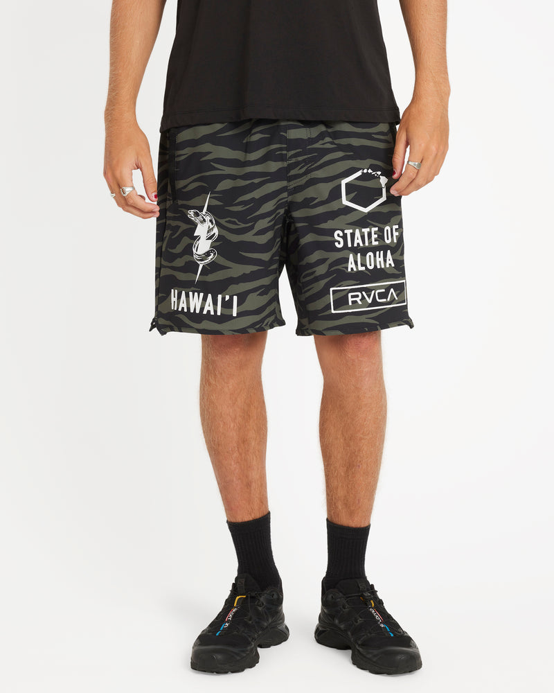 Hawaii Yogger Stretch 17" Short- RVCA