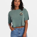 Boyfriend Crop Tee 2 T-Shirt - Jade