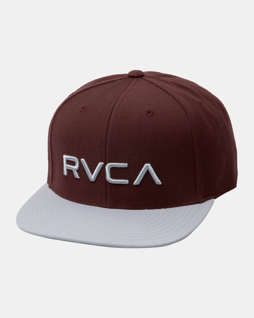RVCA Twill Snapback II Hat - Wine