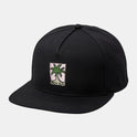 Small Palm Snapback Hat - Black