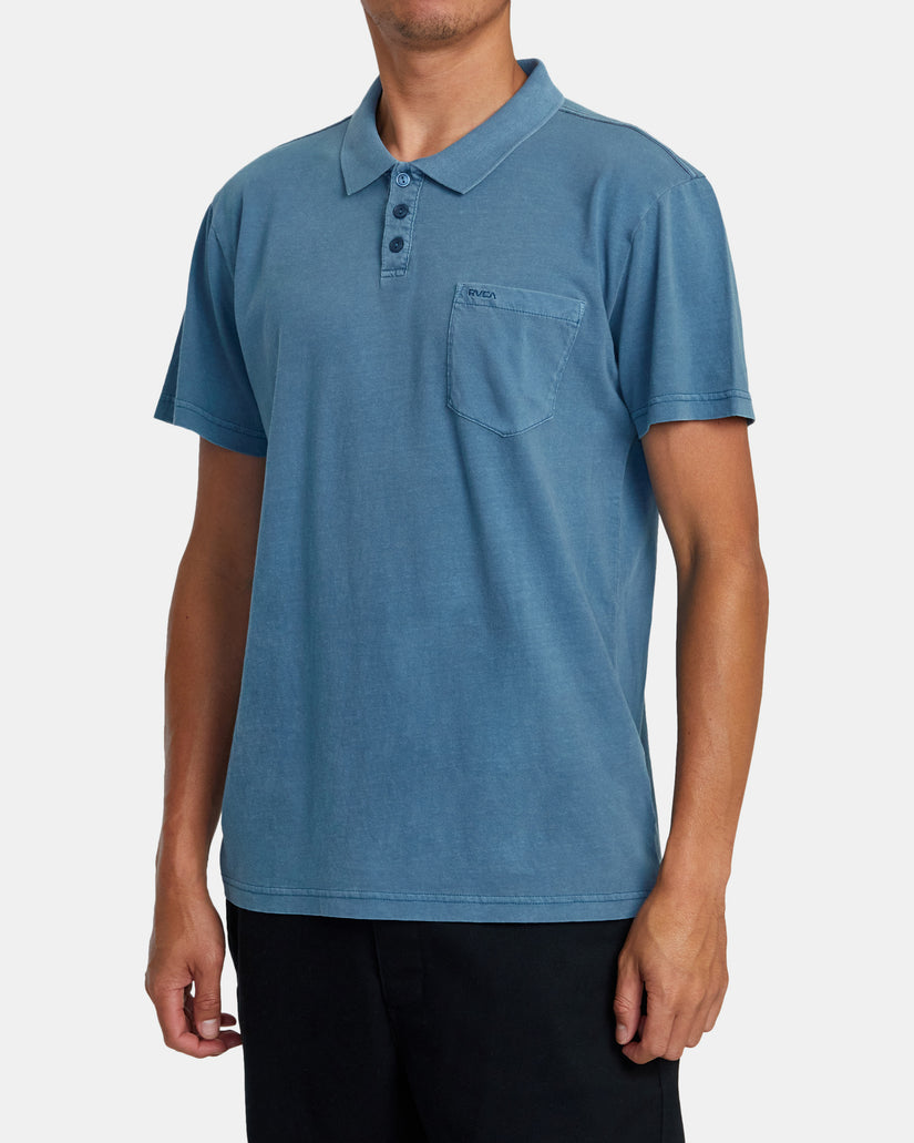 PTC Pigment Polo Shirt - Cool Blue