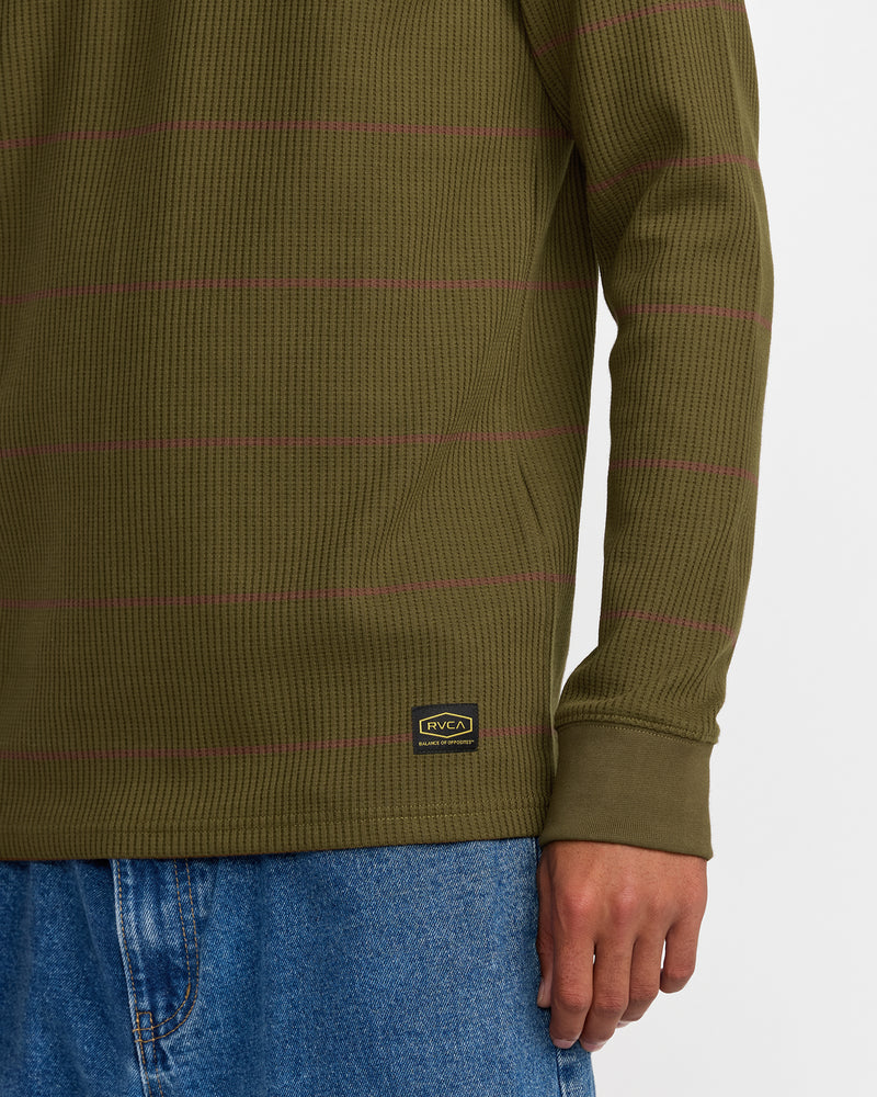 Dayshift Thermal Stripe Long Sleeve - RVCA