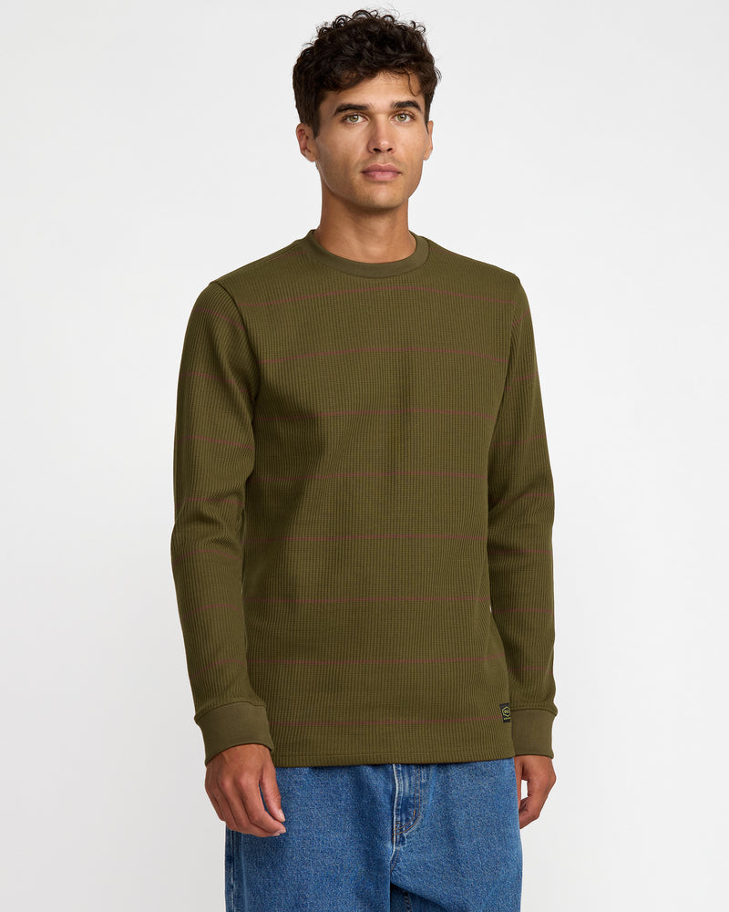 Dayshift Thermal Stripe Long Sleeve - RVCA
