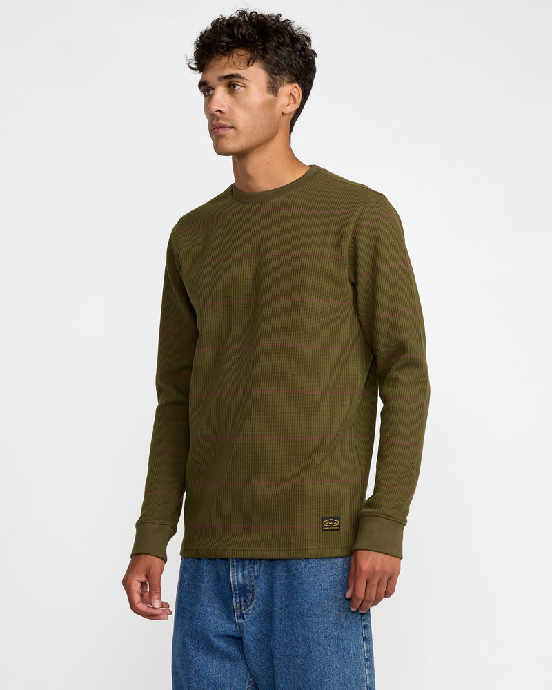 Dayshift Thermal Stripe Long Sleeve - RVCA