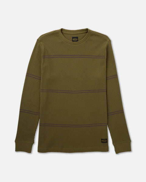 Dayshift Long Sleeve Stripe Thermal- RVCA