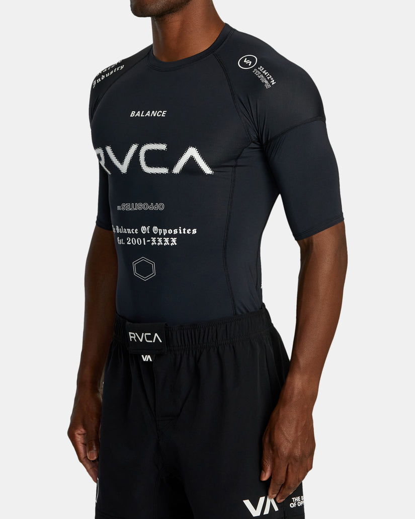 VA Sport Short Sleeve Rashguard - Black All Brand 2