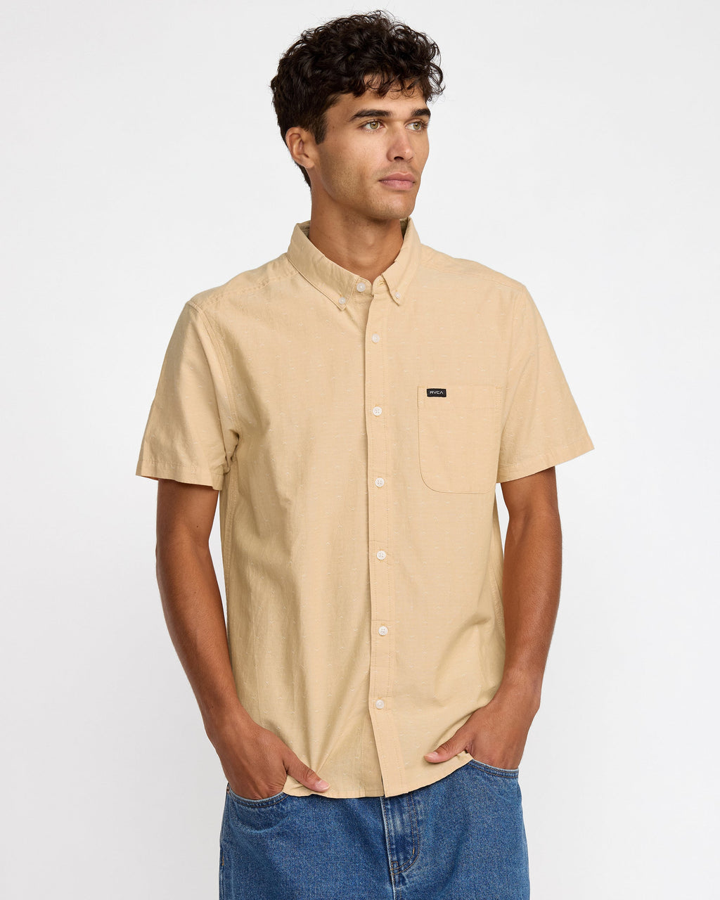 RVCA Thatll Do Stretch Short Sleeves in Green