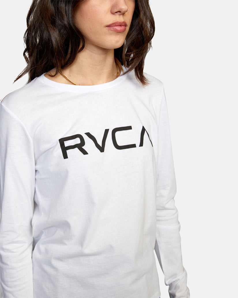 Big RVCA Long Sleeve Tee - White