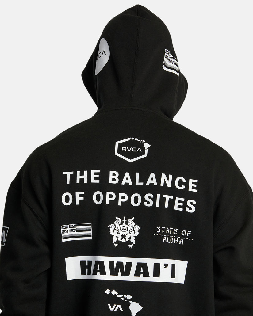 Hawaii All Brand Hoodie - Black